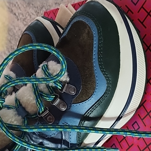 Tory Burch - Leather Color block Hiking boots - Picture 3 of 7